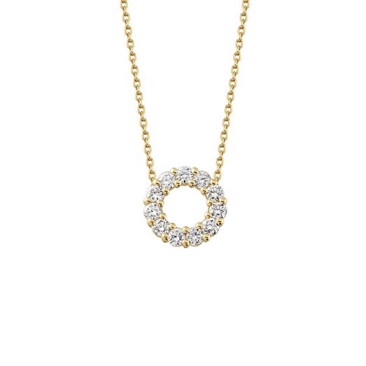 5: Emma - 14 kt guld diamant halskæde fra NURAN. 11 x 0,03 ct.